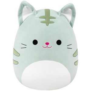 Squishmallows 16" Chase the Green Tabby Cat | Jazwares