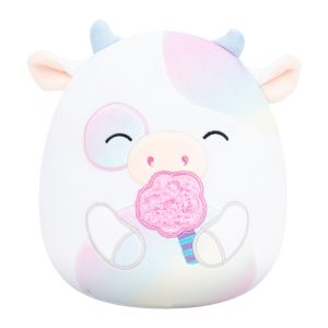Squishmallows 5" Belozi the White And Rainbow Tie-Dye Cow | Jazwares