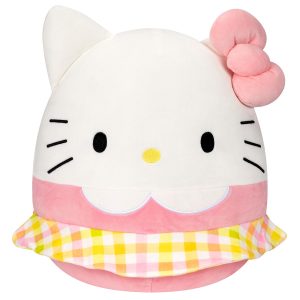 Hello Kitty and Friends 14" Hello Kitty Wearing Gingham Skirt Squishmallows | Jazwares